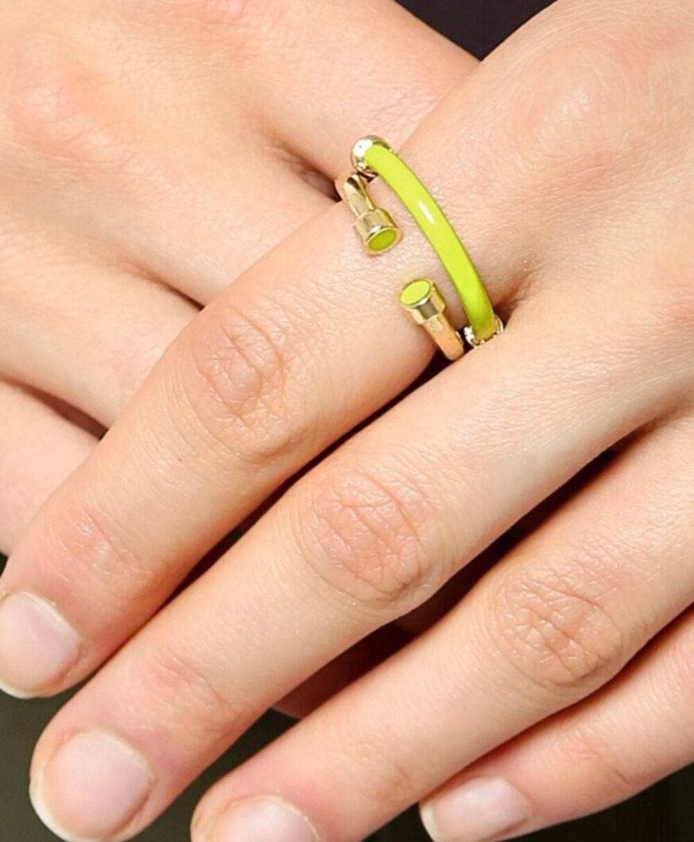 Marc by Marc Jacobs Hula Hoop Two-Tone Stacked Ring Set 💍💚 NWT